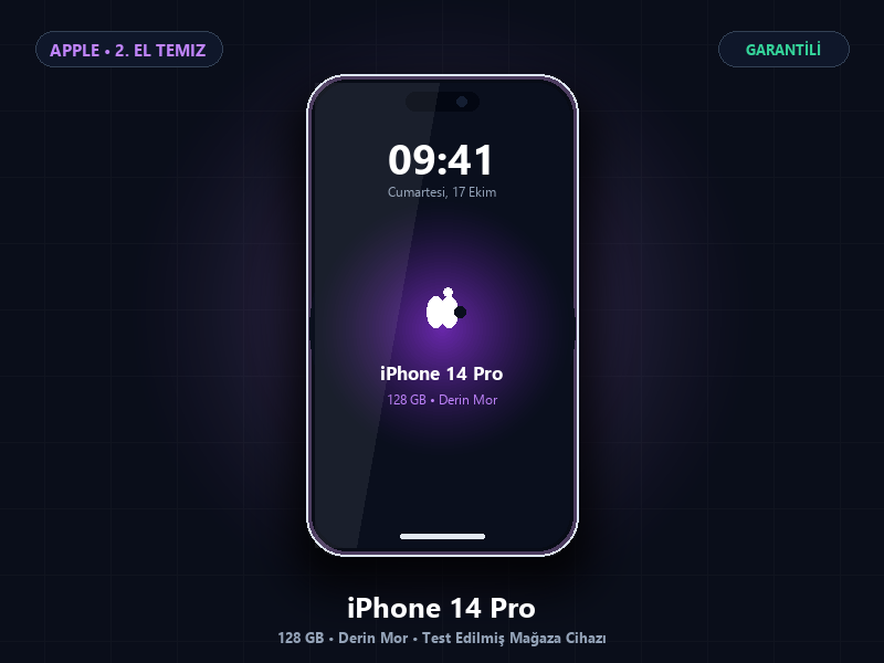 iPhone 14 Pro 128GB Derin Mor (Kusursuz)