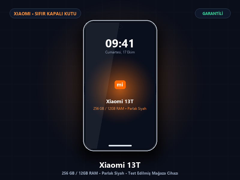 Xiaomi 13T 256GB / 12GB RAM Siyah (Sıfır)